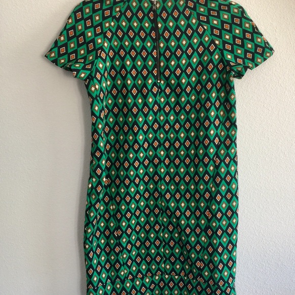 Sans Souci green geometric dress - Picture 3 of 5